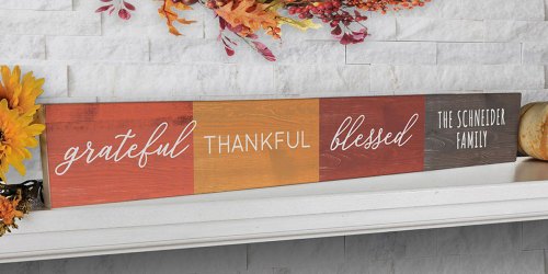Personalized Fall & Christmas Tabletop Signs as Low as $16.99 Shipped