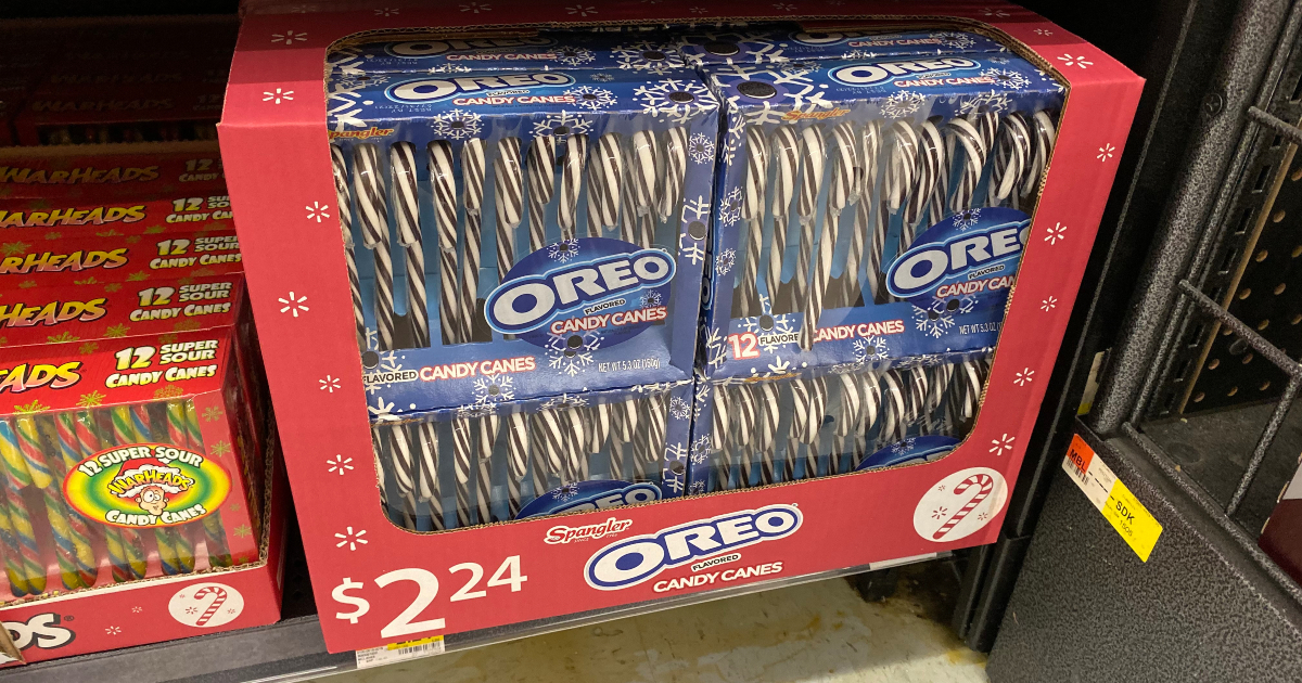 Boxes of Oreo candy canes at Walmart