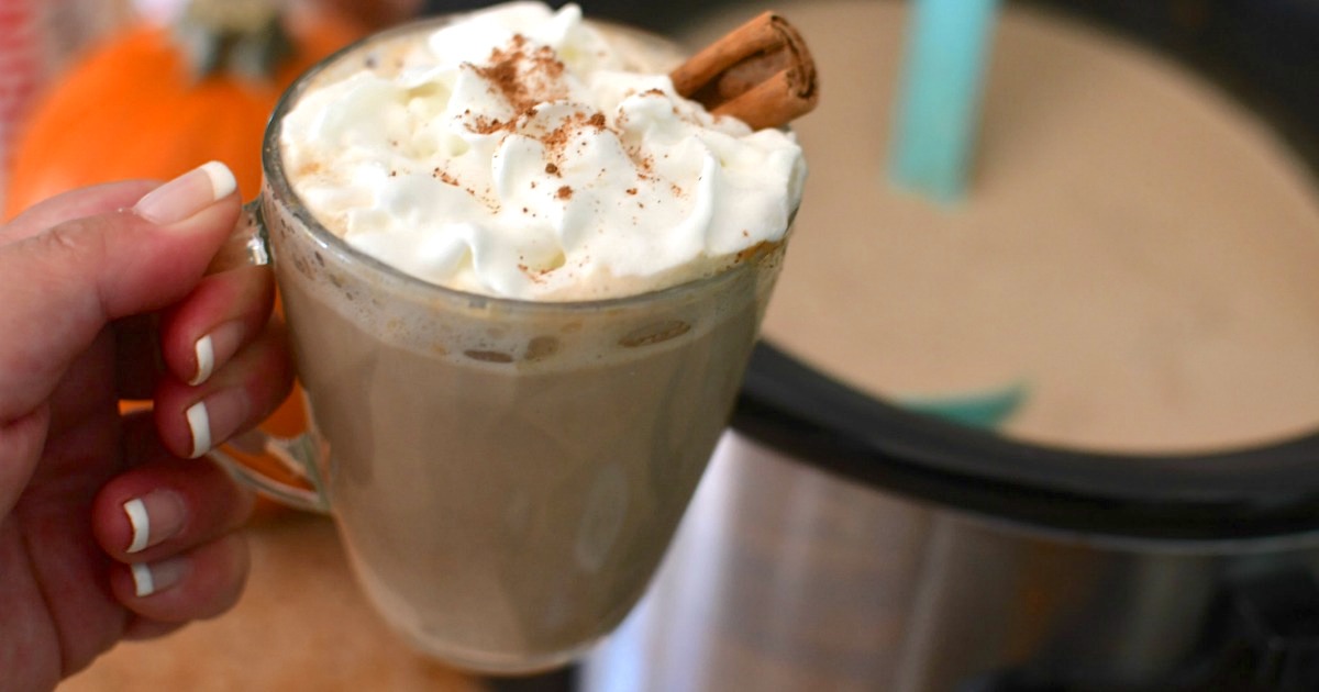 Homemade Pumpkin Spice Latte In the Slow Cooker