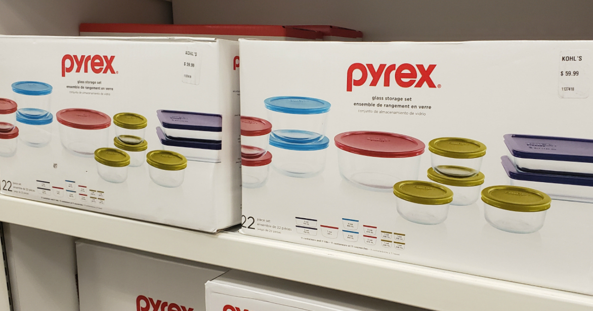 pyrex 22 piece food storage