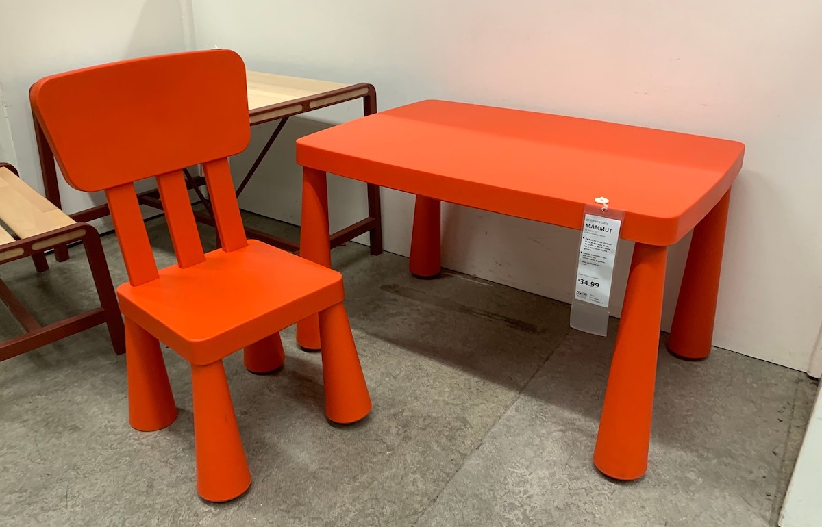 ikea kids table and stools