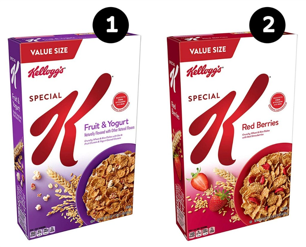 Special K Cereal boxes stock images