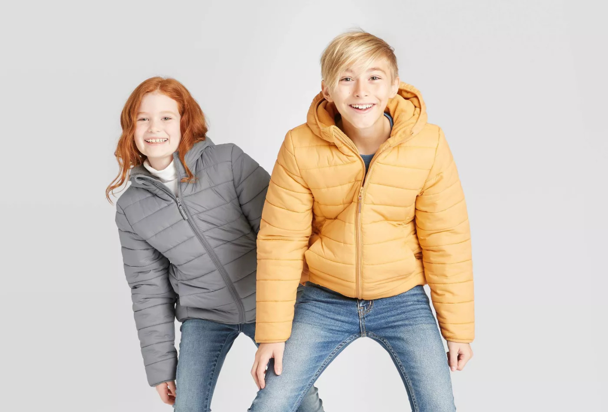 target matching puffer jacket