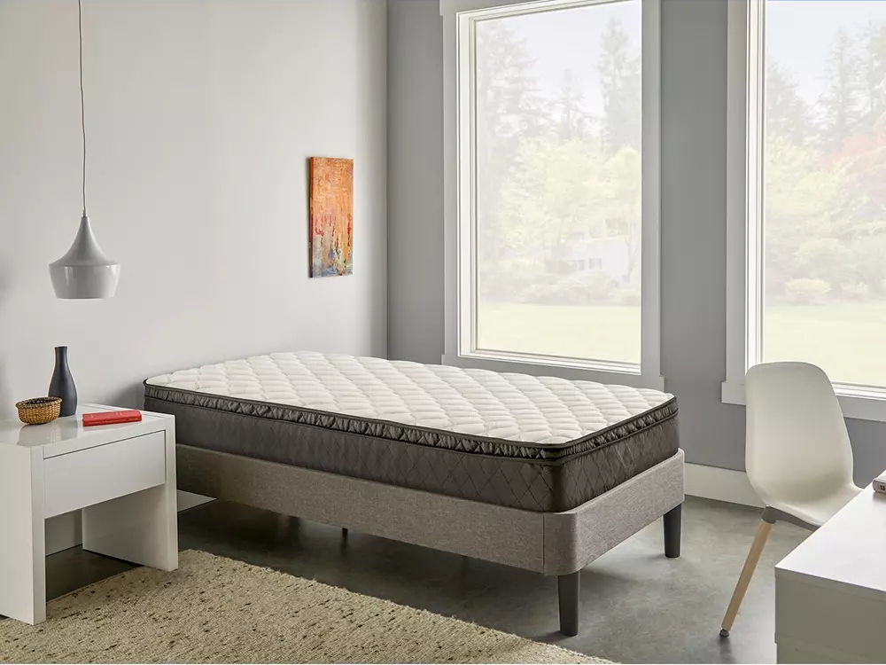 twin mattress in bedroom
