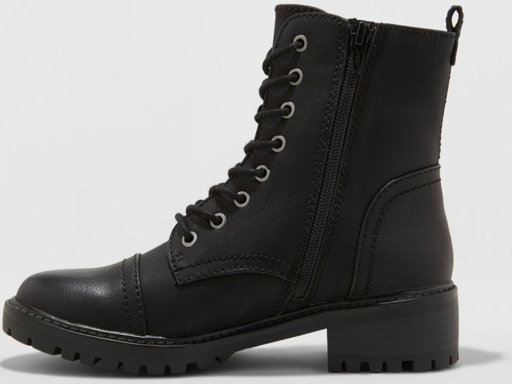 womens universal thread black lace up boot