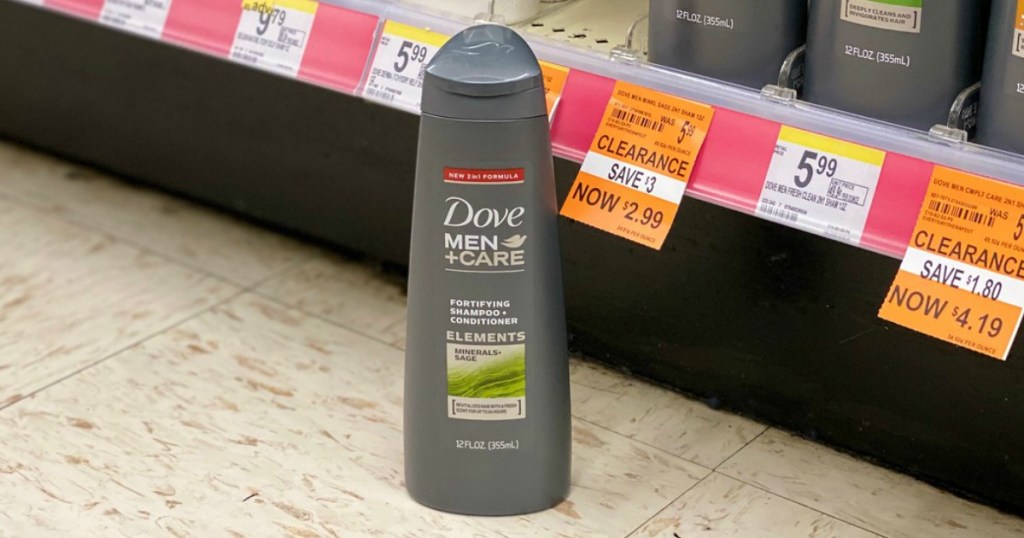 dove men + care shampoo on clearance at walgreens