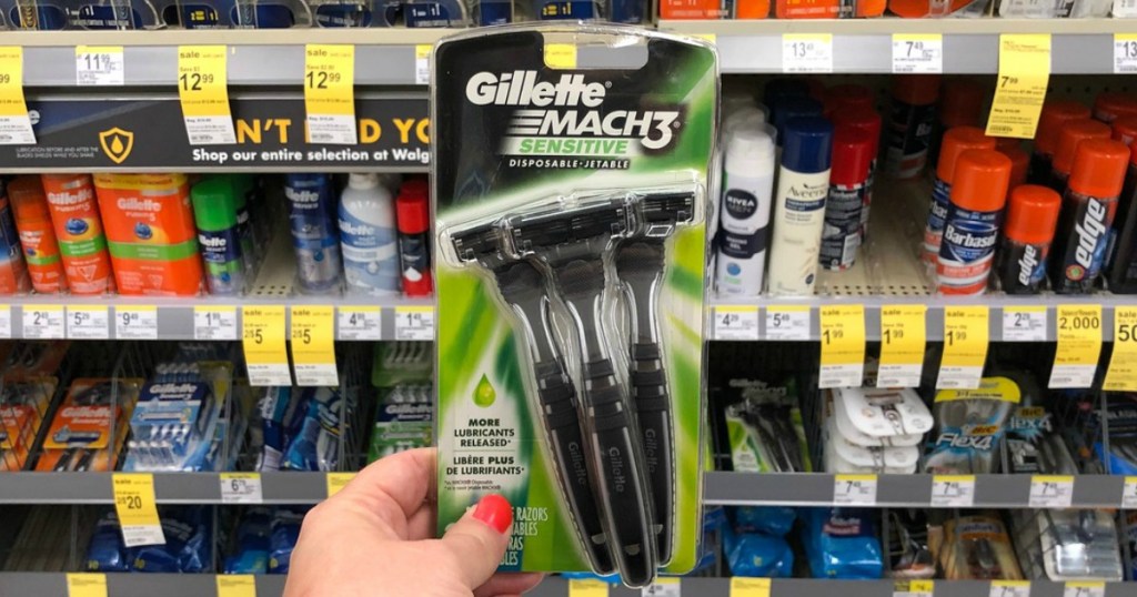 gillette disposable razors at walgreens