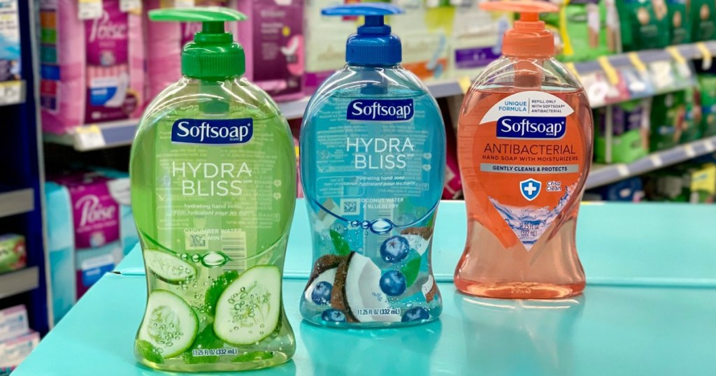 softsoap hand soap on a shelf in store