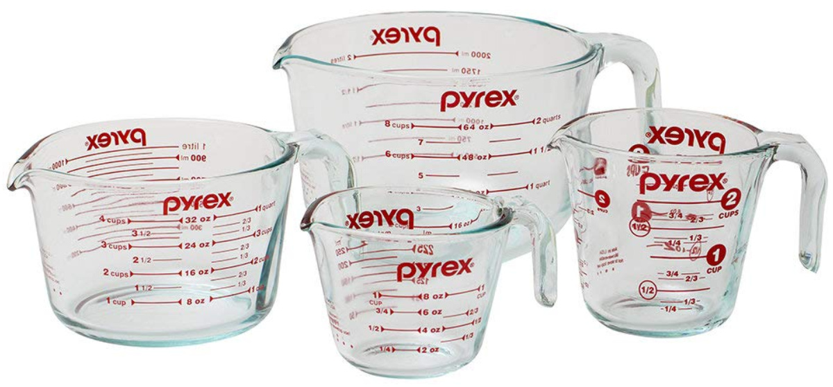 Pyrex Glass Measuring Cups 4-Piece Set Only $18.99