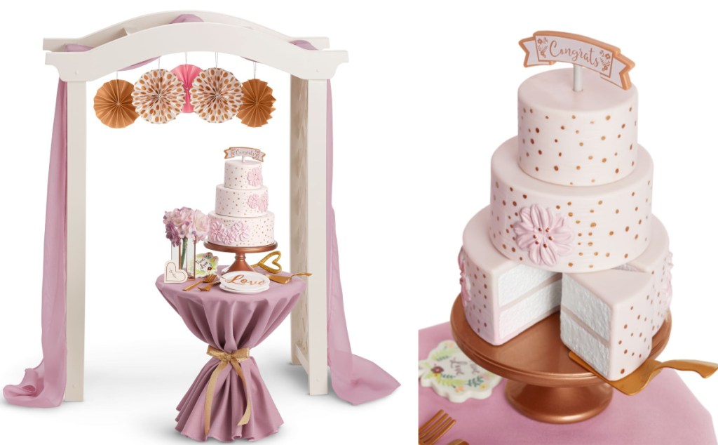 american girl cake set
