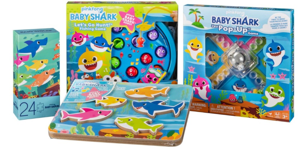 Baby Shark's Big Show, 24-Piece Jigsaw Glitter Metallic Sparkly Puzzle  Nickelodeon Pinkfong William Mommy Shark Daddy Shark, For Kids Ages And Up, Baby Shark Singing Puzzle