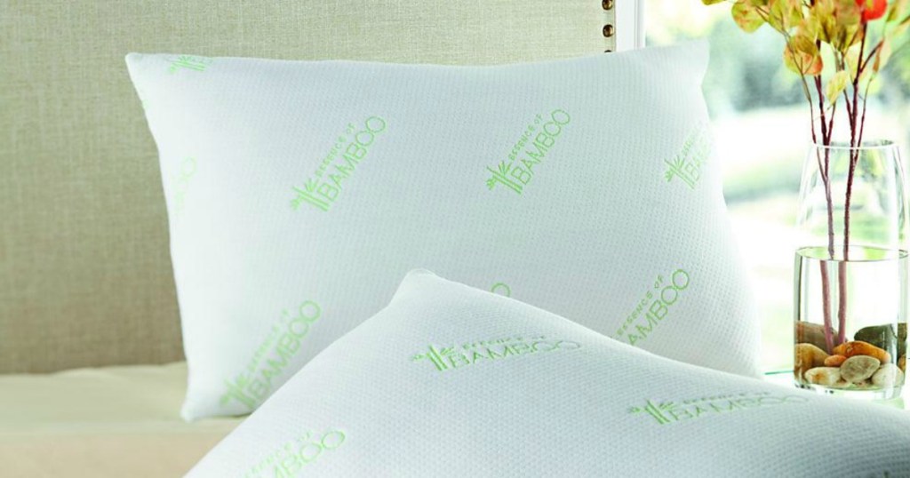 Bamboo Pillows on bed