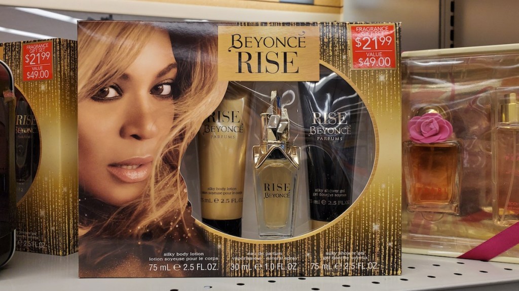 Beyonce Rise Gift Set on shelf