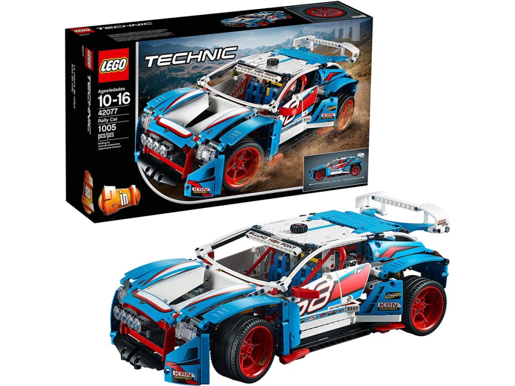 Hands holding LEGO Technic Rally Car 