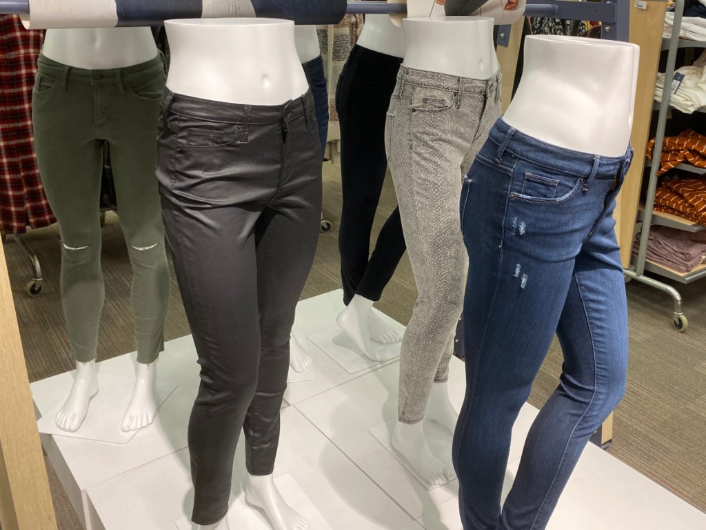 Women's jeans on display at target 