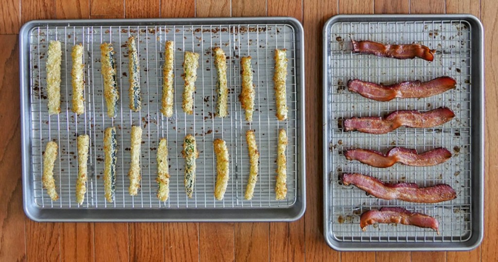 USA Pans Bakeware with bacon and vegetables