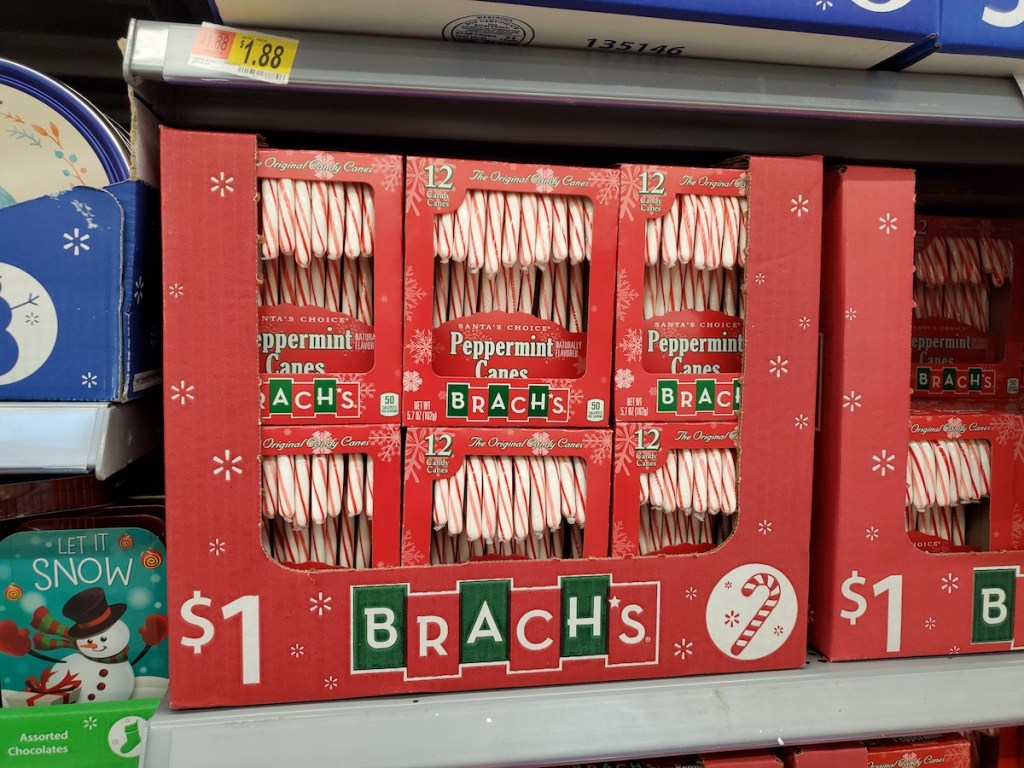 Brach's Candy Canes boxes at Walmart