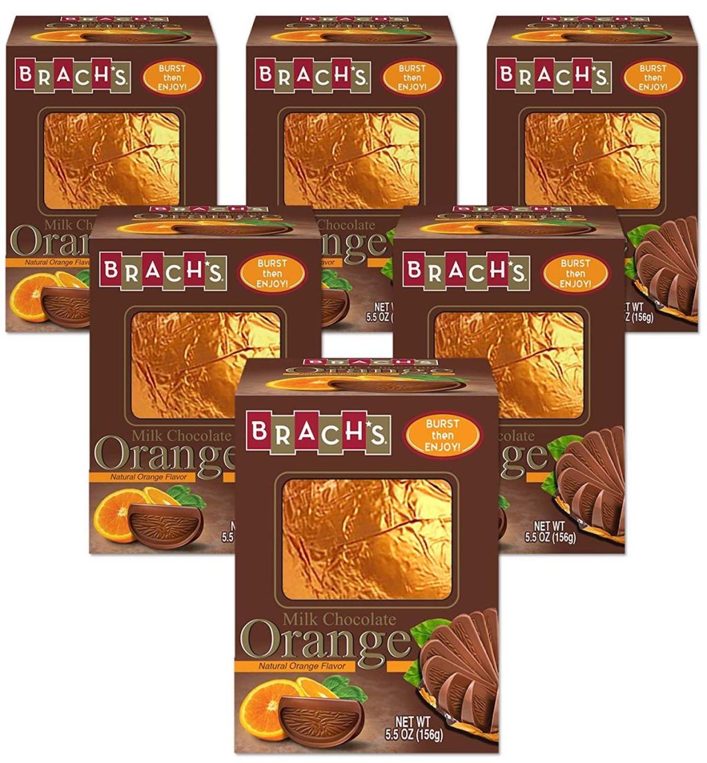 Brach's Fruit Burst Milk Chocolate Orange 6 Pack 5 oz