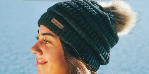 Brook & Bay Faux Fur Pom Beanies Only $5.97 Shipped | Eight Color Choices