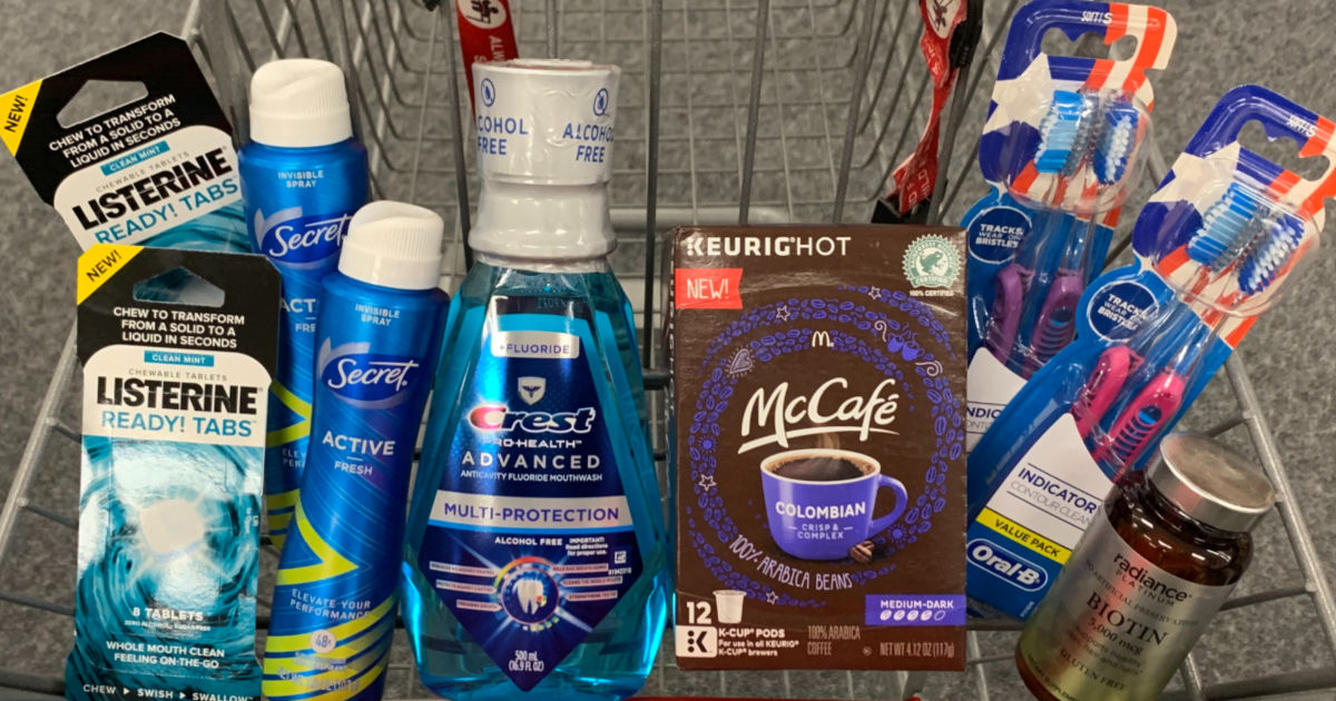 Products in cart at CVS