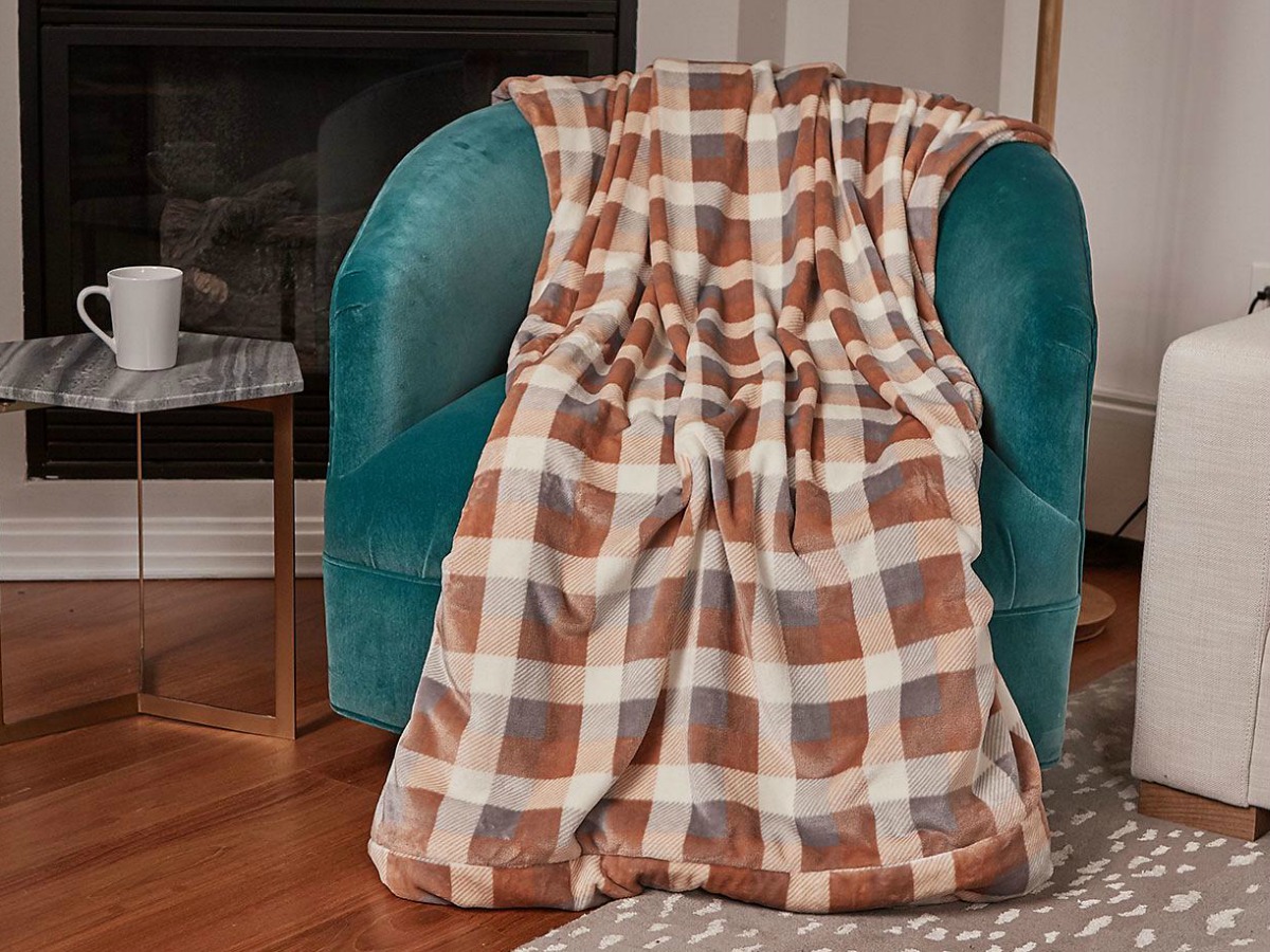 Cuddl Duds Plush Velvet Foot Pocket Throw Only 9.98 Shipped at