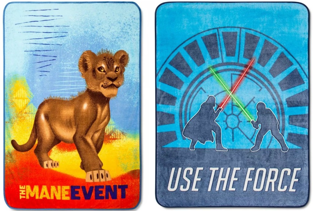 Disney Throw Blankets - the lion king and Star Wars