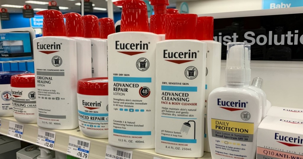 Eucerin products on shelf