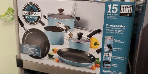 Farberware 15-Piece Cookware Set Only $28.99 + Earn $10 Kohl’s Cash After Rebate for Cardholders (Regularly $120) +