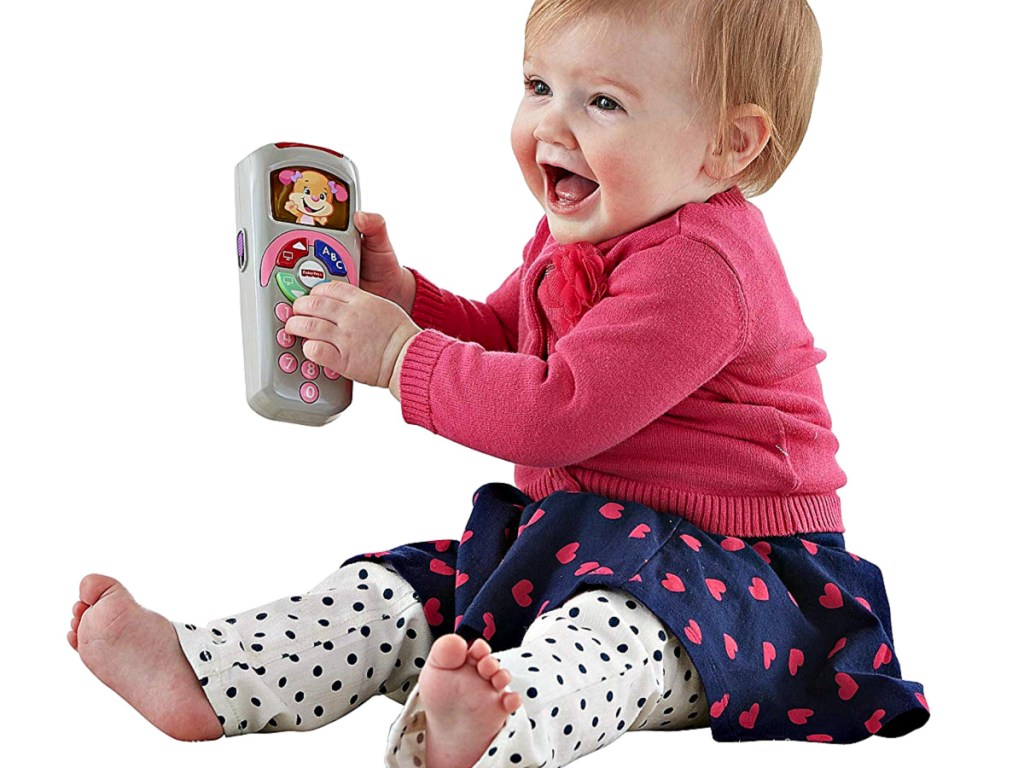 Fisher-Price Laugh & Learn Sis' Remote with baby