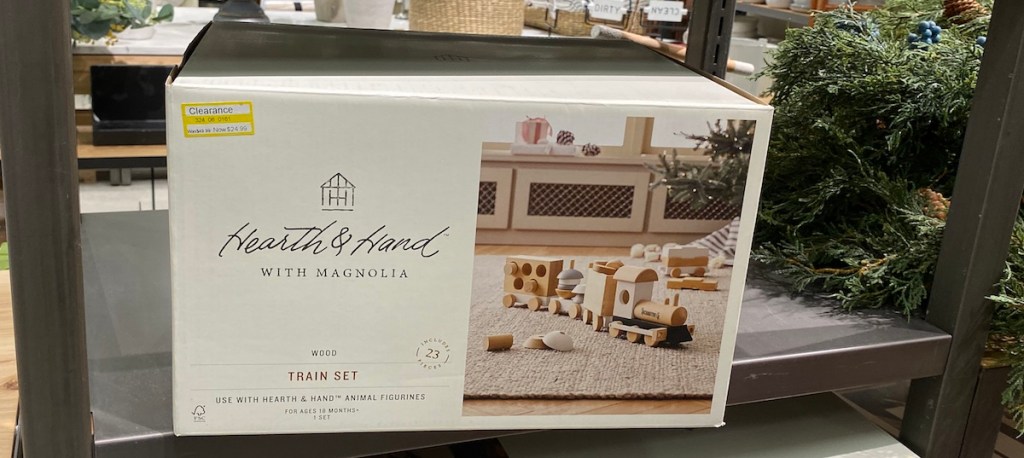 Hearth & Hand with Magnolia Train Set on shelf