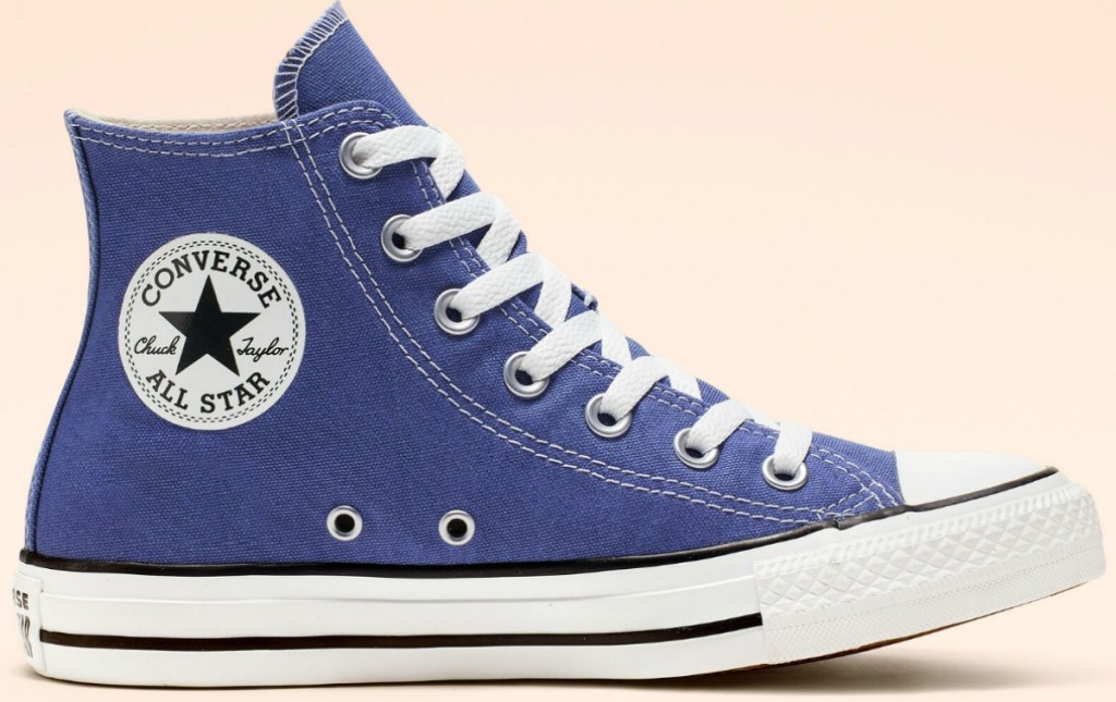 Dark blue high top converse sneakers