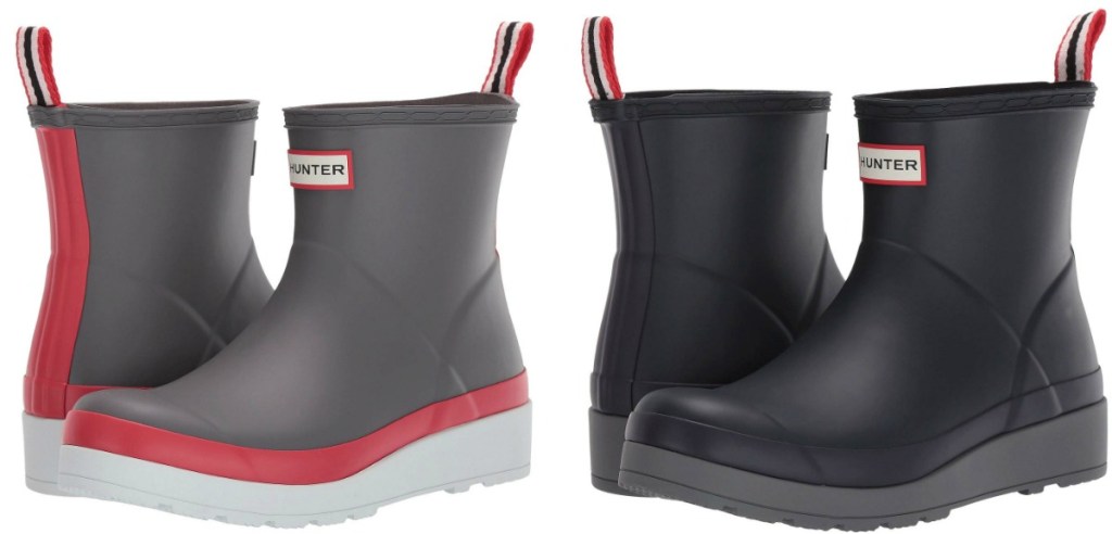 Two styles of Womens' Hunter boots