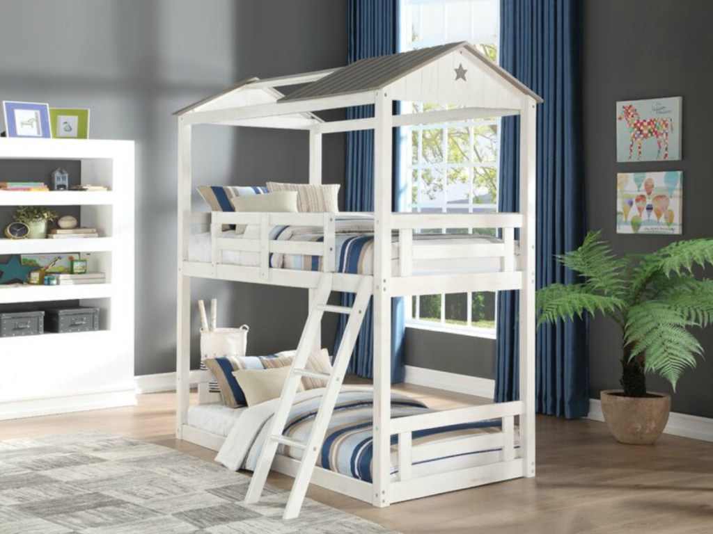 Kids bunk beds in bedroom