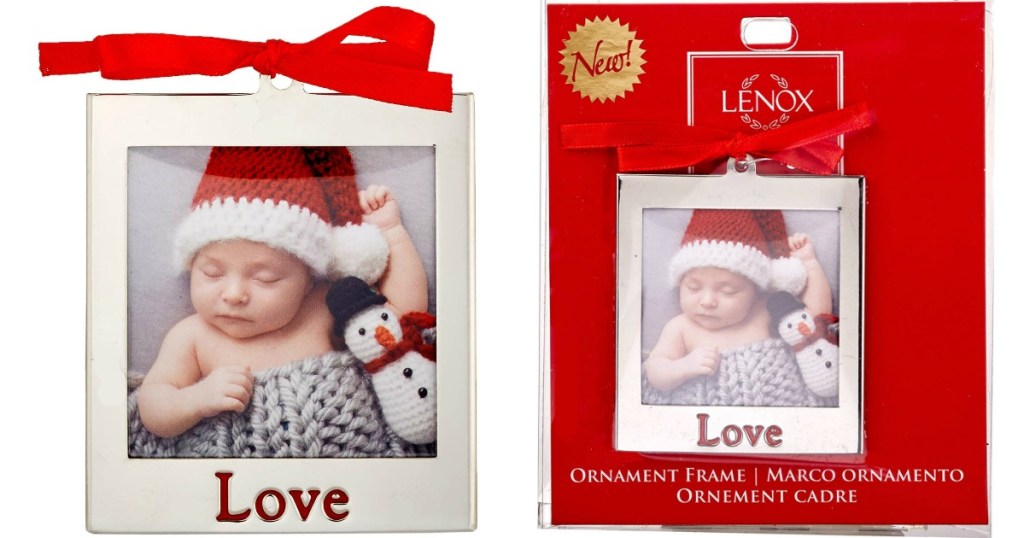 Lenox Love Christmas ornament with a picture of a baby inside