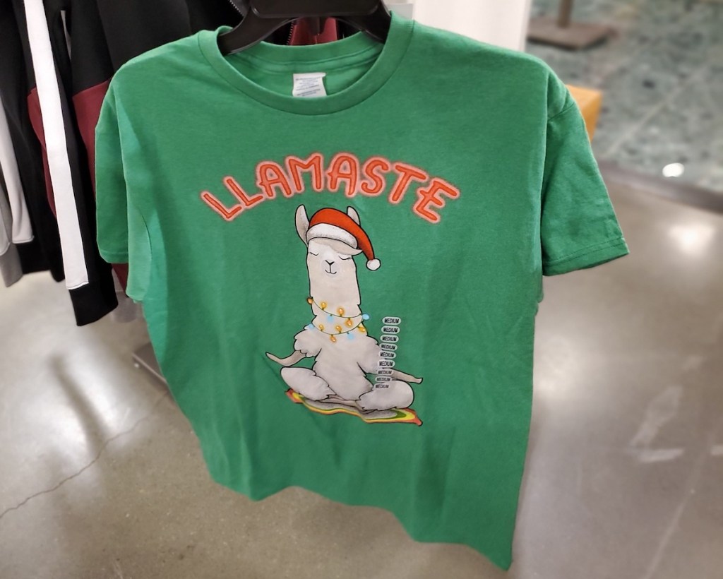 Llamaste t-shirt on a hanger