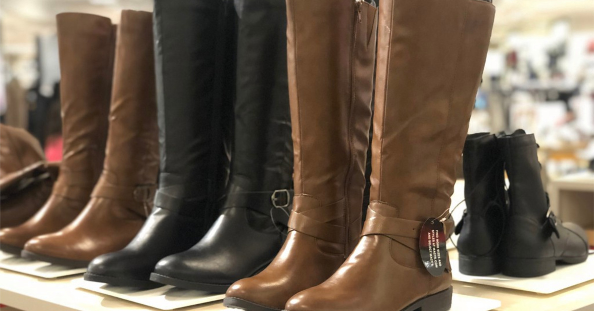 macy's women's black boots