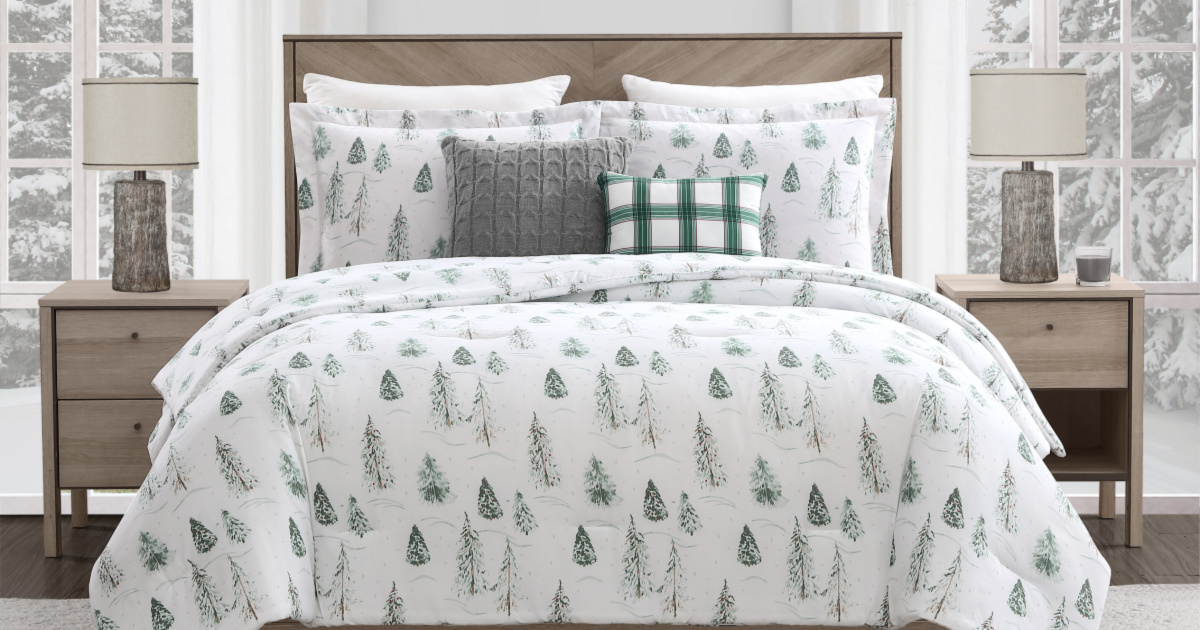 Mainstays Christmas Tree 5-Piece Comforter Set Only $26.99 at Walmart ...