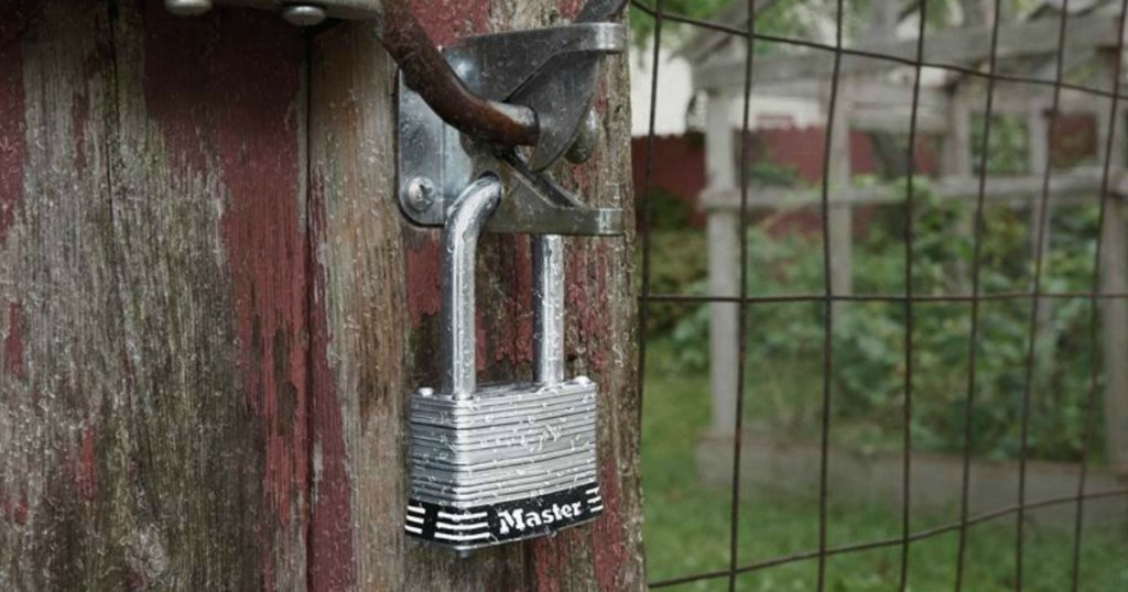 Master Lock on fence