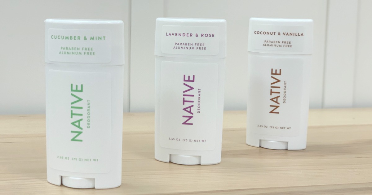 Native Deodorant 3-Pack on counter top