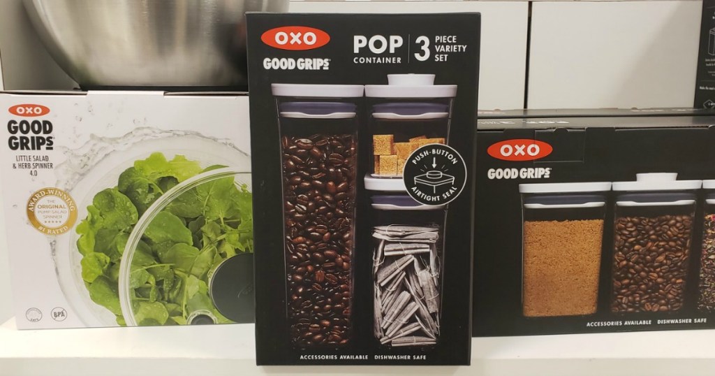 OXO Good Grips POP container 3-Pack on display in package at Macy's store