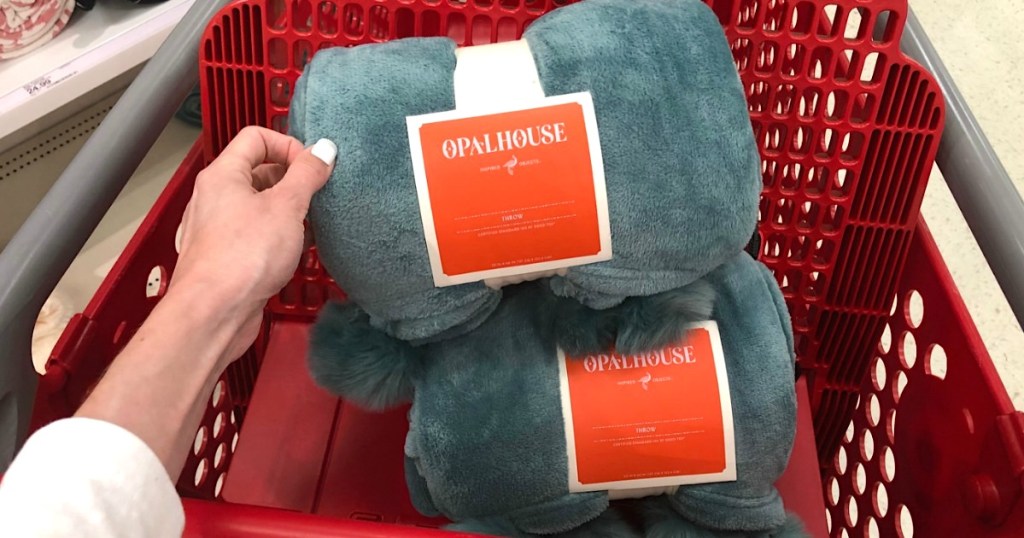 Opalhouse throw blankets in Target cart