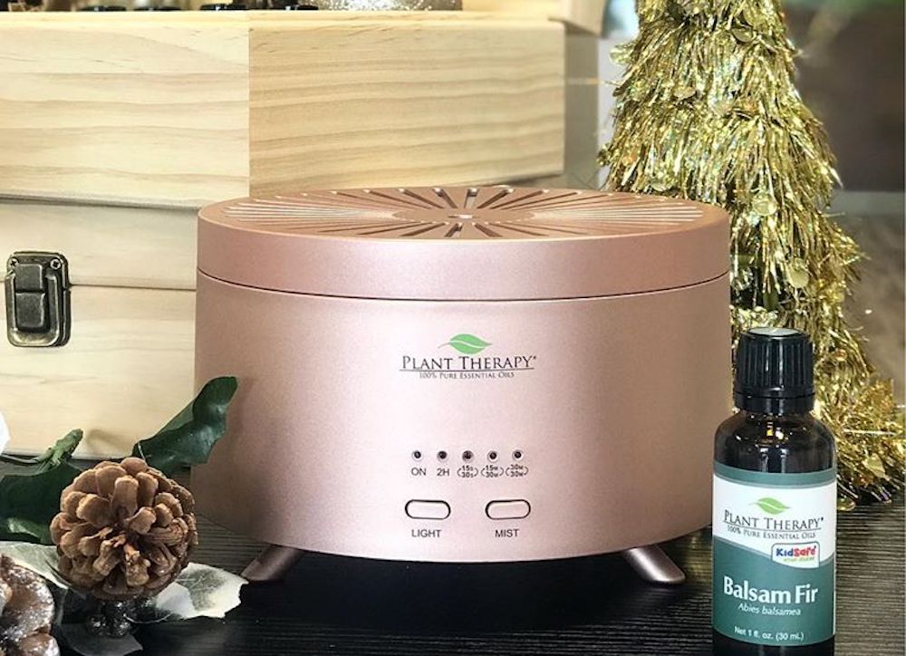 Plant Therapy Diffuser by oil and Christmas decor