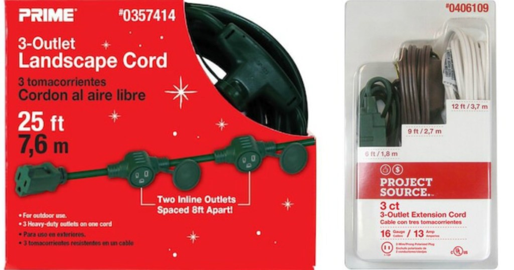 Prime Extension Cord and Project Source Extension Cord