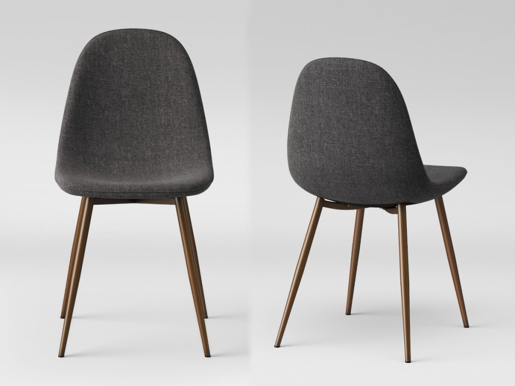 gray chair front and back views