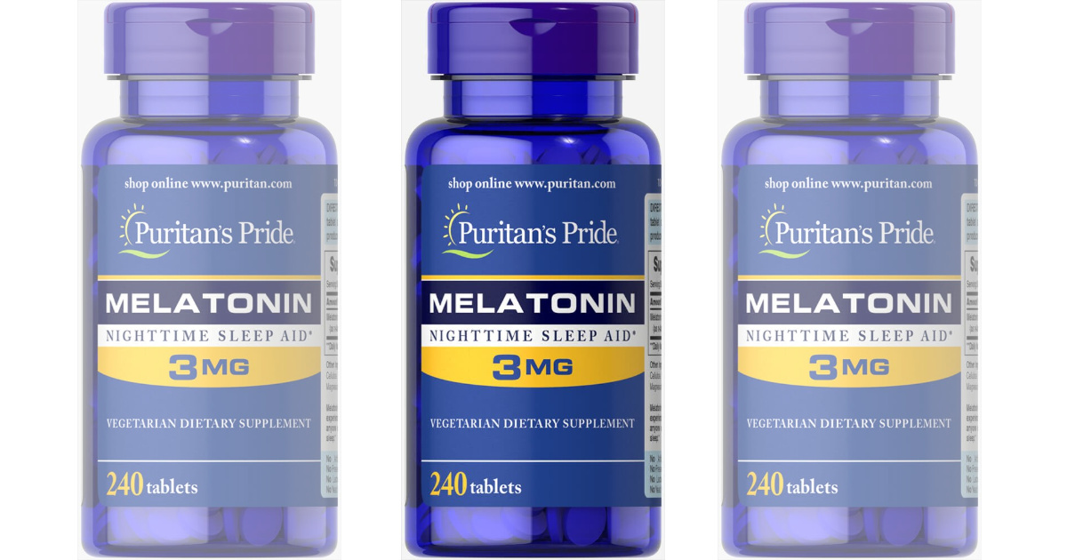 Puritans Pride Melatonin 3 mg 240-Count Tablets