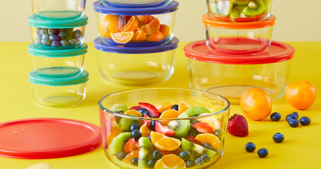 pyrex glass container set