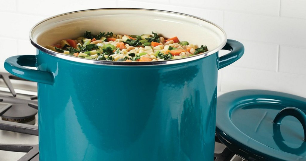 Rachael Ray Create Delicious Stockpot with soup in it
