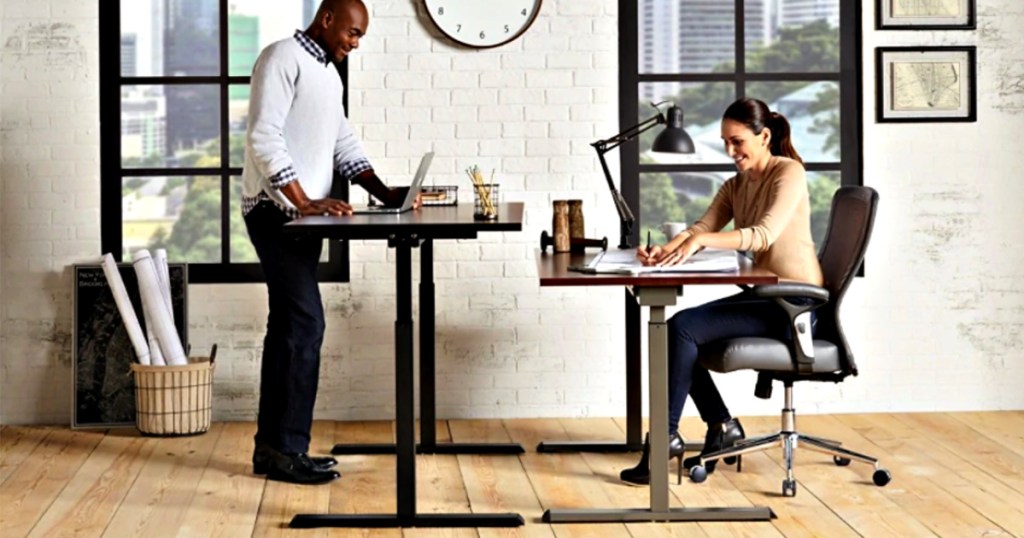 Pneumatic HeightAdjustable Desk Only 174.99 Shipped at Office Depot