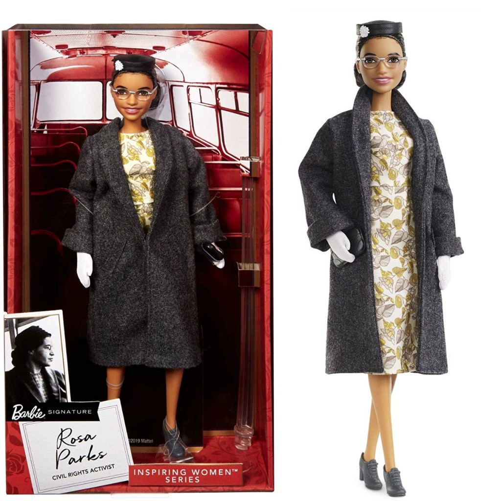 Rosa Parks Barbie Doll in package and out