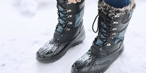 Women’s Lace-Up Duck Boots Only $19.99 at Zulily